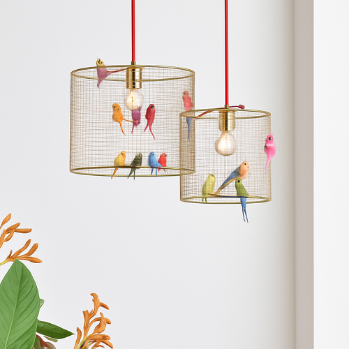 suspension créative en forme de cage à oiseaux style nordique décoratif - vue 3 sur 8