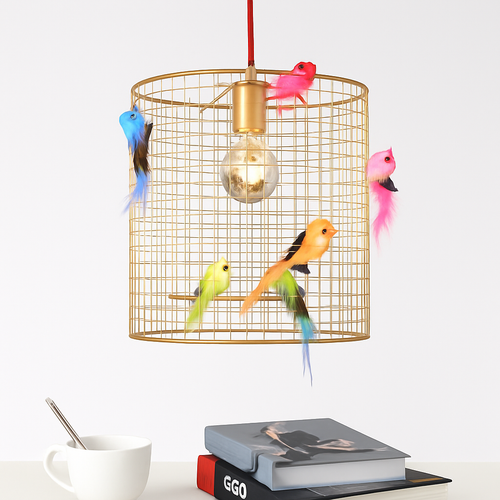 suspension créative en forme de cage à oiseaux style nordique décoratif - vue 4 sur 8