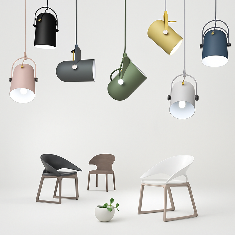 Suspension de spot en aluminium de couleur