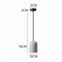 Suspension design cylindrique en ciment façon terrazzo LED