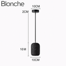 Suspension design cylindrique en ciment façon terrazzo LED