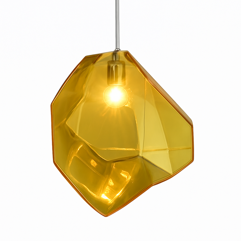 Suspension design en verre géométrique de couleurs