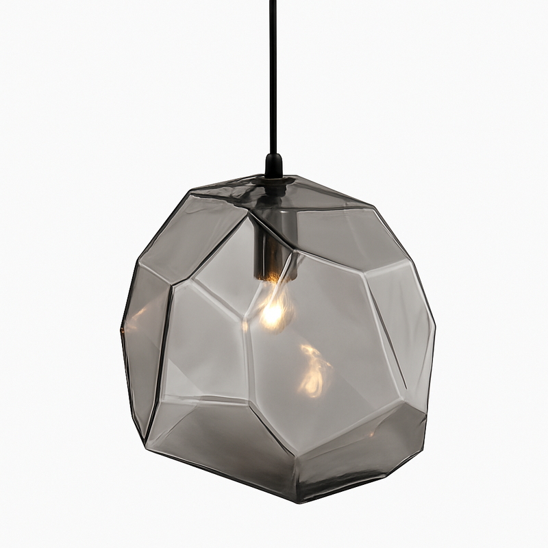 Suspension design en verre géométrique de couleurs