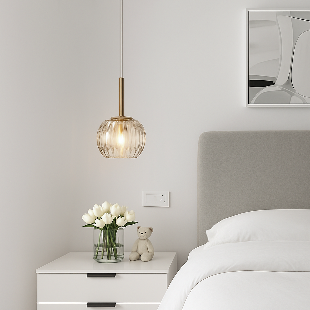 Suspension design en verre intérieur LED moderne nordique Simple éclairage - vue 3 sur 11