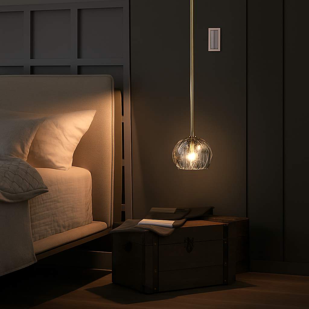 Suspension design en verre intérieur LED moderne nordique Simple éclairage - vue 4 sur 11