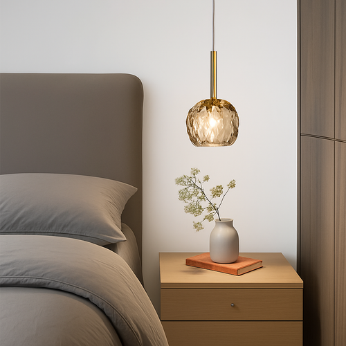 Suspension design en verre intérieur LED moderne nordique Simple éclairage - vue 6 sur 11
