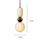 Suspension design en verre style pierres semi-précieuses Nemy