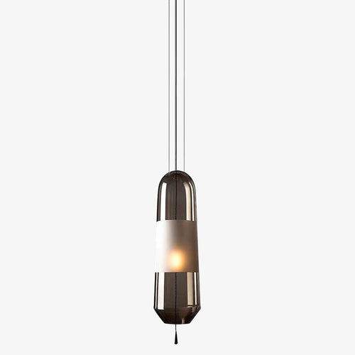 Suspension design LED avec abat-jour en verre Favia