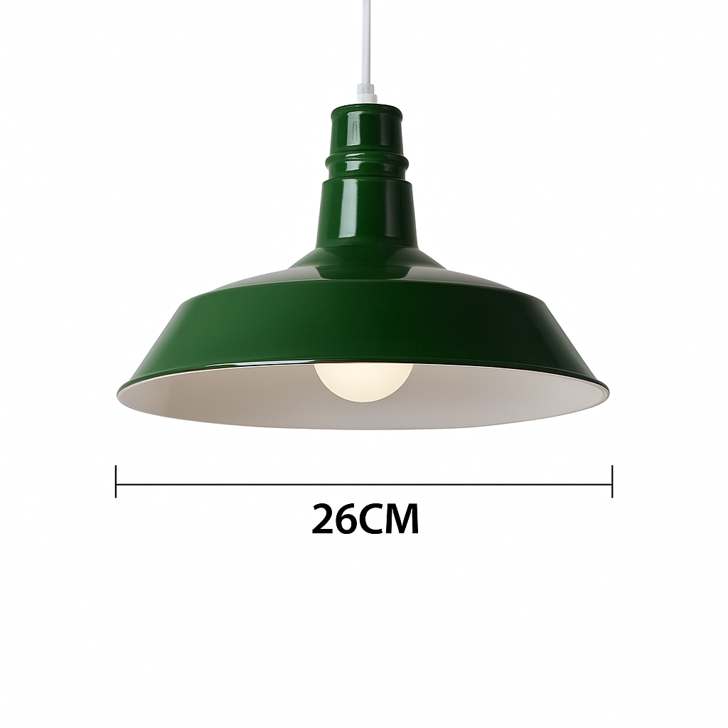 Suspension design LED avec abat-jour macaron coloré Loft - vue 5 sur 9