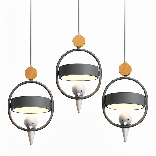 Suspension design LED avec petit oiseau suspendu Bessie - vue 7 sur 10