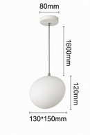 Suspension design LED en forme de bulle blanche Italian Design