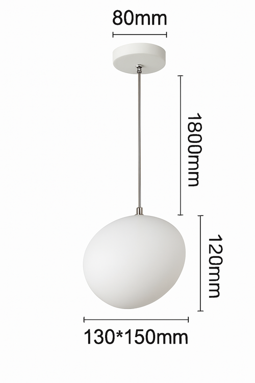 Suspension design LED en forme de bulle blanche Italian Design