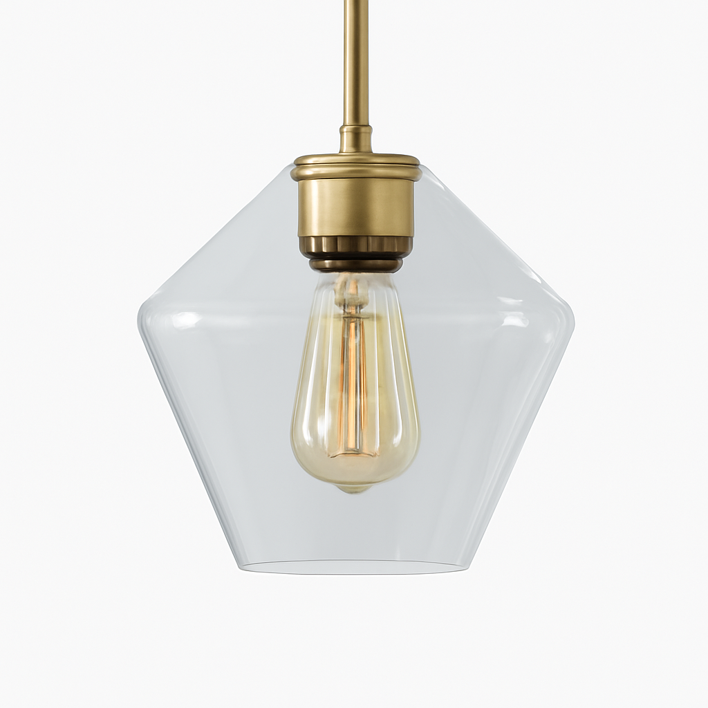 Suspension design à LED en métal et verre de plusieurs formes - vue 10 sur 13