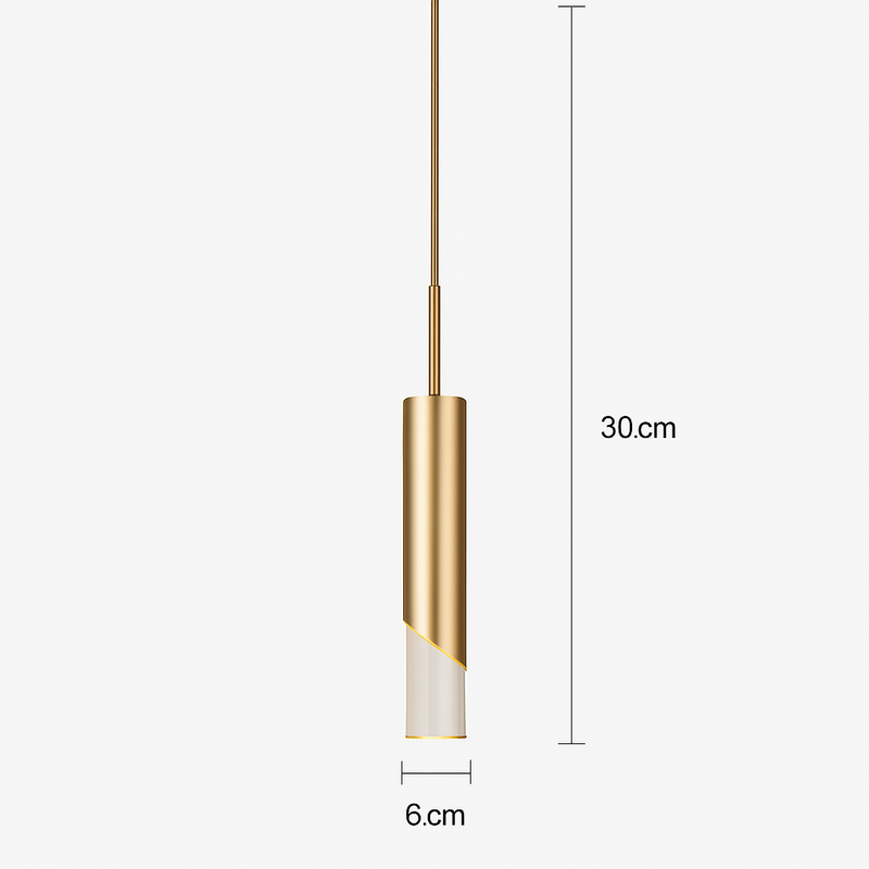 Suspension design à LED en métal style cylindre Loft