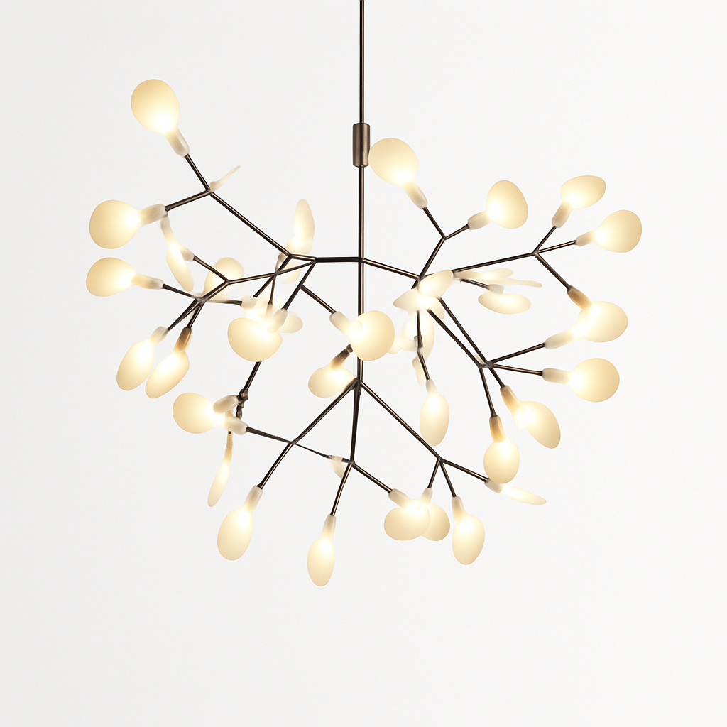Suspension design moderne LED arbre couleur cuivré ou noir Home - vue 11 sur 13