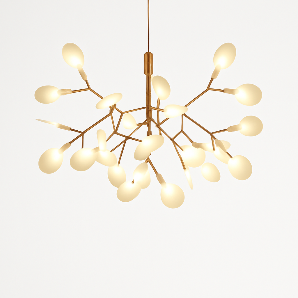 Suspension design moderne LED arbre couleur cuivré ou noir Home - vue 8 sur 13
