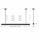 Suspension design moderne LED en bois allongé Hang