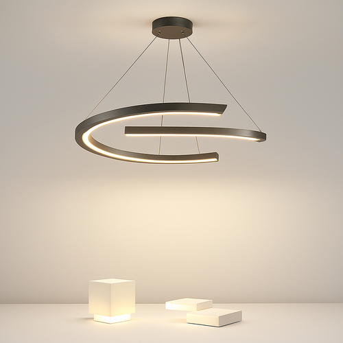 suspension design nordique moderne simple anneau luminaire
