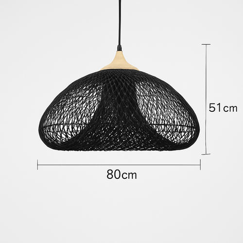Suspension design Vintage en rotin fait à la main - vue 18 sur 26