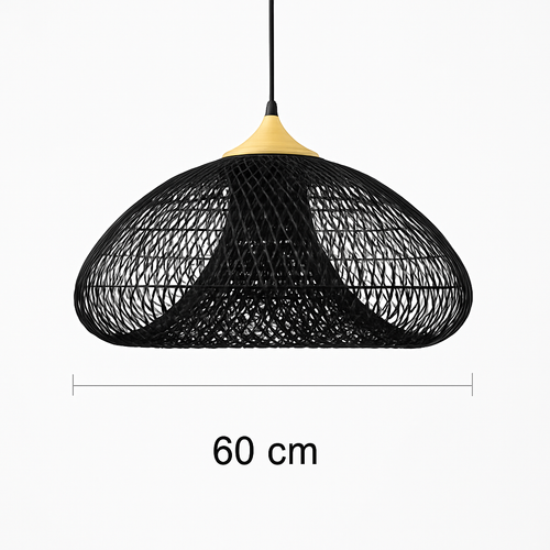 Suspension design Vintage en rotin fait à la main - vue 19 sur 26