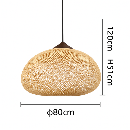 Suspension design Vintage en rotin fait à la main - vue 20 sur 26