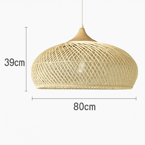 Suspension design Vintage en rotin fait à la main - vue 27 sur 26