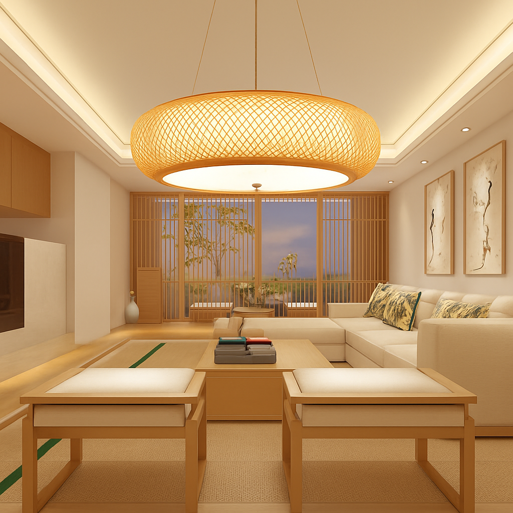 suspension en bambou style japonais modernes - vue 4 sur 10