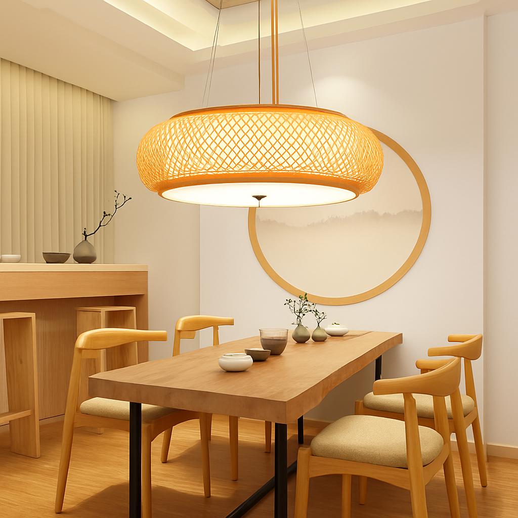 suspension en bambou style japonais modernes - vue 5 sur 10