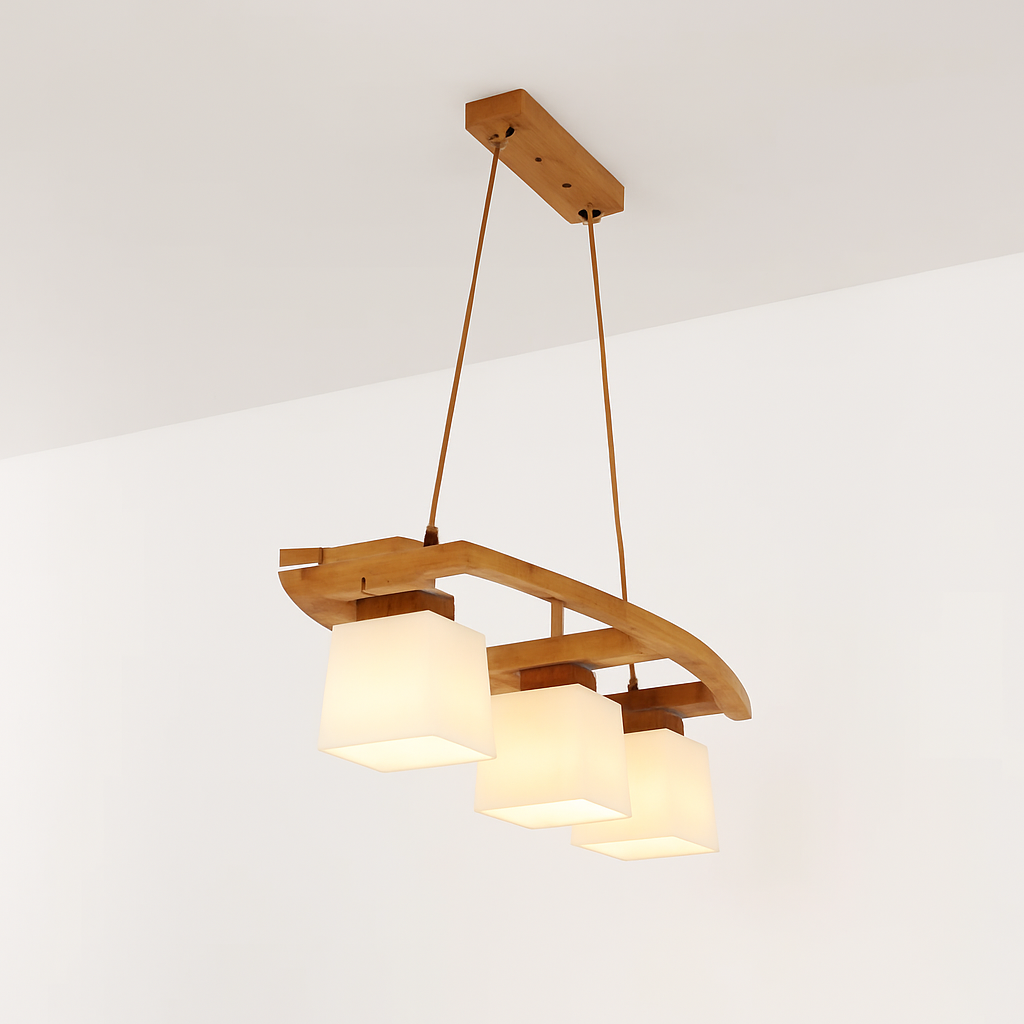 Suspension en bois nordique LED lampes suspendues modernes pour salle à manger salon cuisine Bar café lampe suspendue de Style japonais - vue 7 sur 7