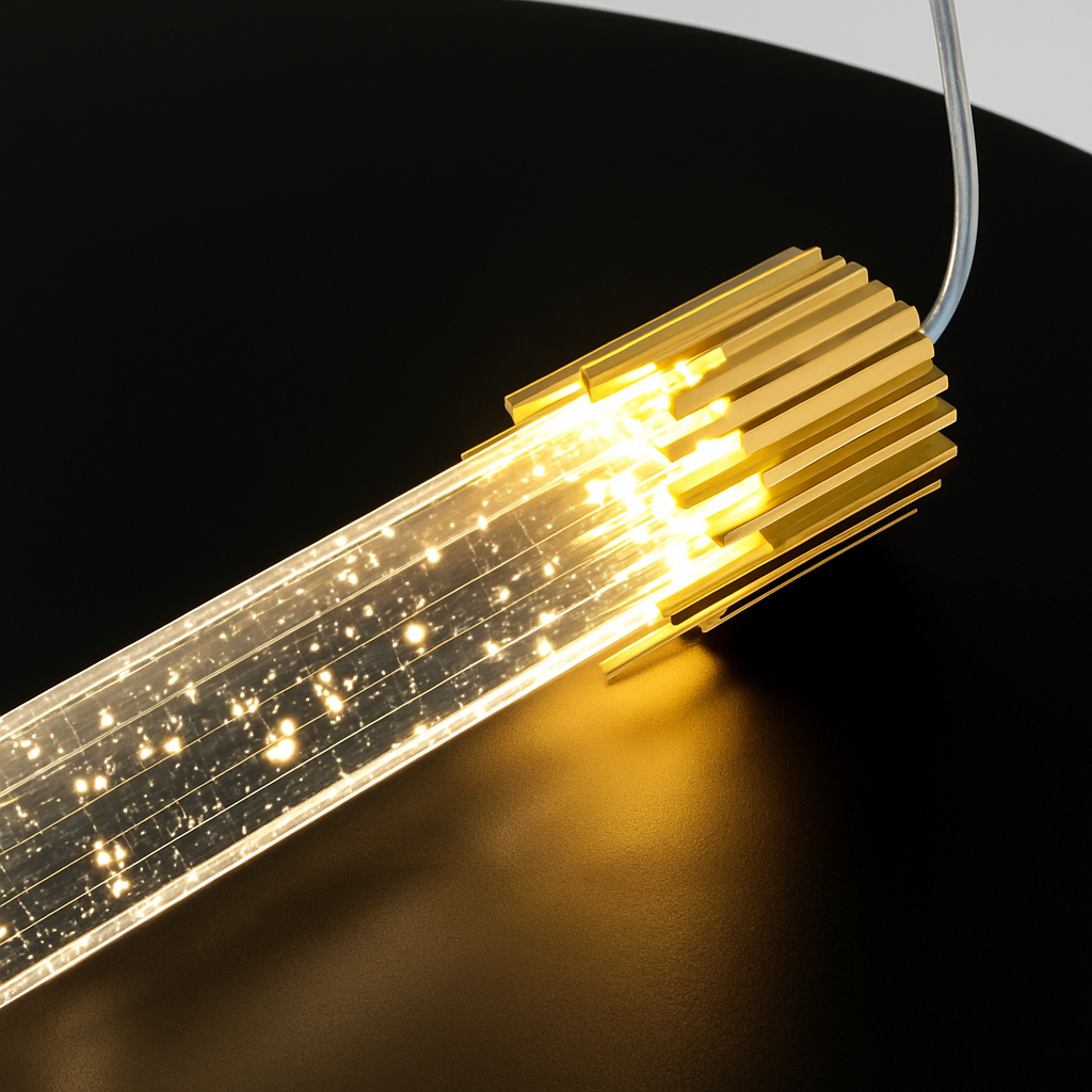 Suspension en cristal moderne à LED - vue 5 sur 9