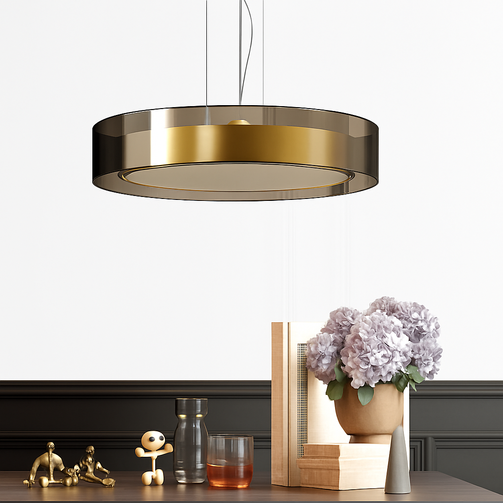 suspension en cuivre post-moderne luminaire décoratif de luxe atmosphère nordique minimaliste