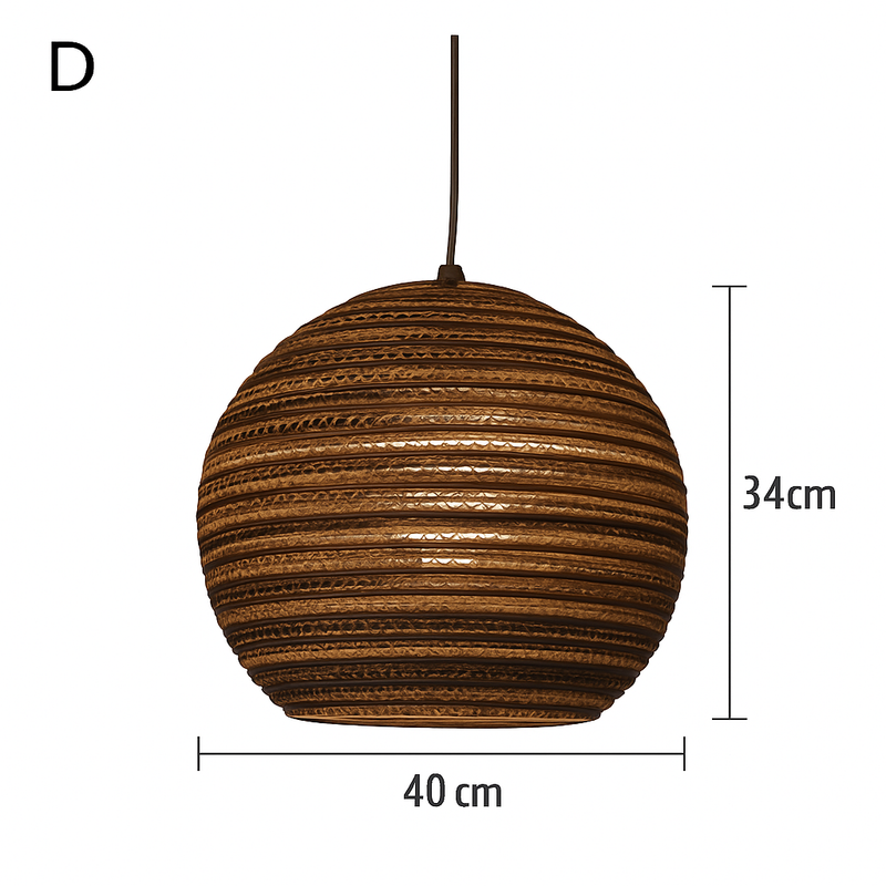 Suspension en papier carton (différentes formes)