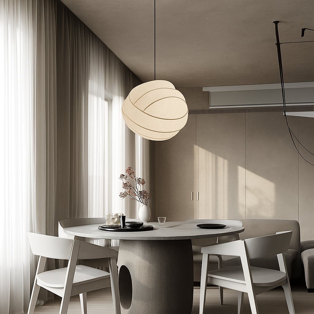 suspension en soie wabi sabi design nordique moderne pour décoration intérieure - vue 5 sur 7