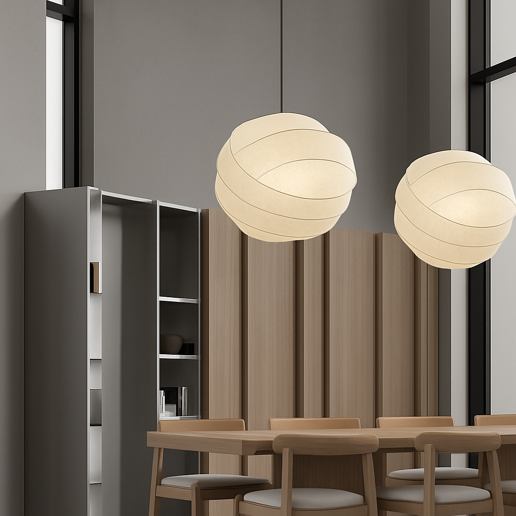 suspension en soie wabi sabi design nordique moderne pour décoration intérieure - vue 6 sur 7