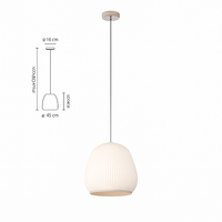 suspension en tissu tricoté style nordique pour intérieur élégant