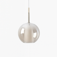 Suspension en verre LED pour cuisine île salon gris intérieur décor