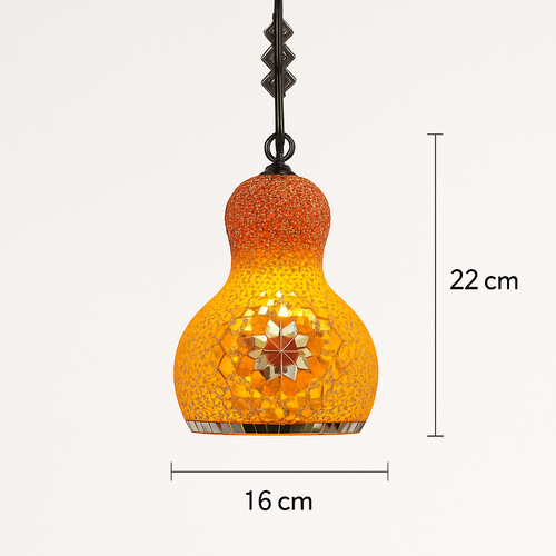 suspension en verre mosaïque bonhomme de neige artisanale asiatique boho - vue 14 sur 13