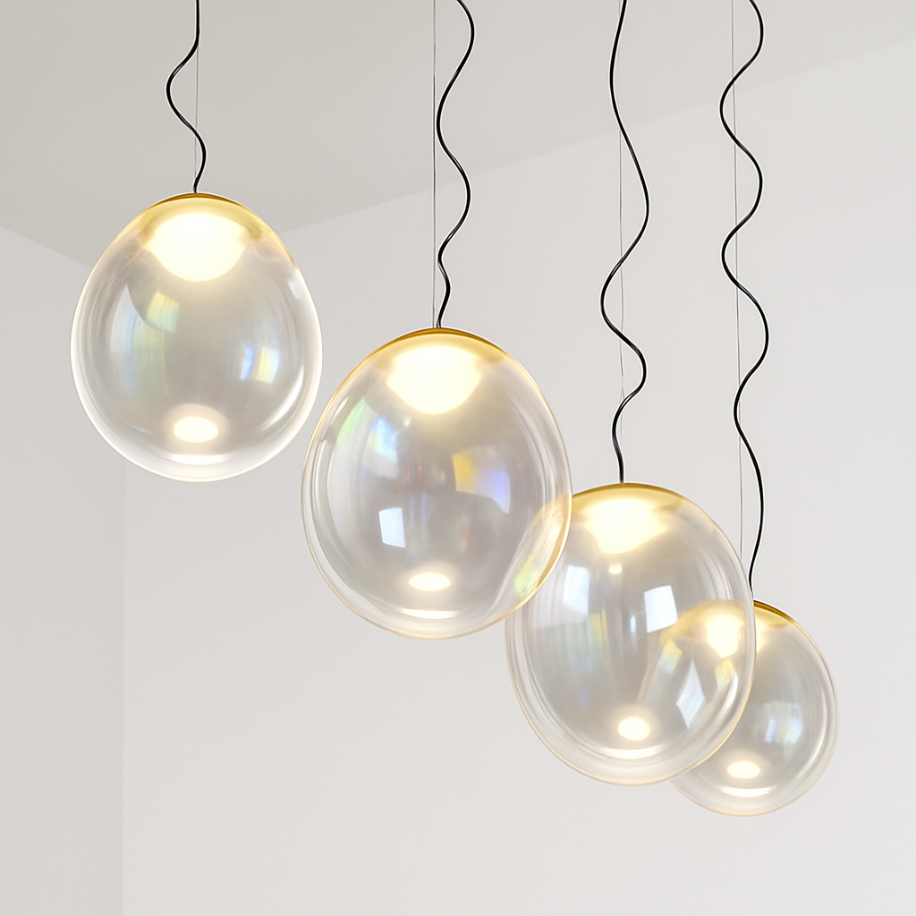 suspension en verre nordique pour décoration intérieure élégante - vue 3 sur 10
