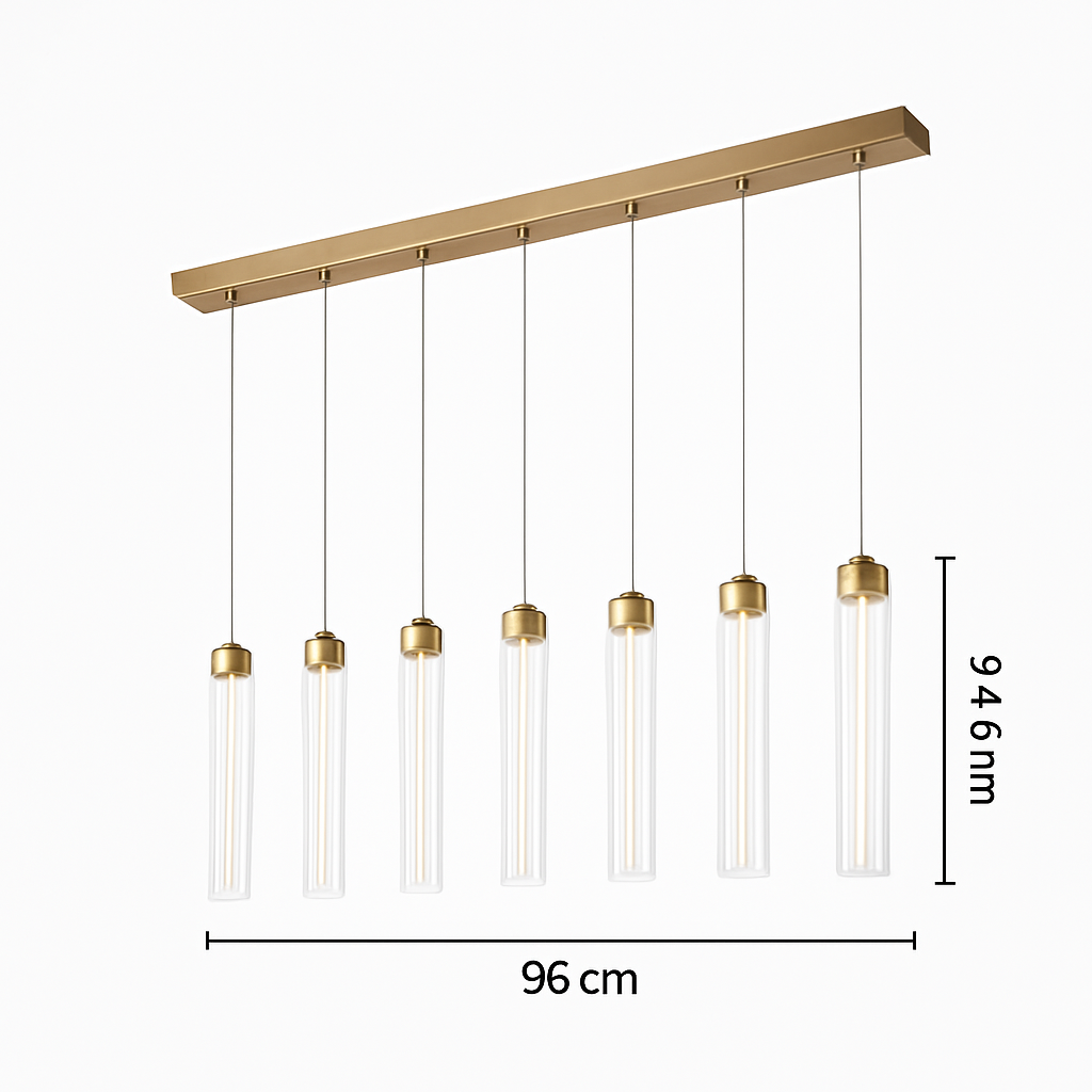 suspension en verre rayé style post-moderne pour décoration créative - vue 7 sur 10