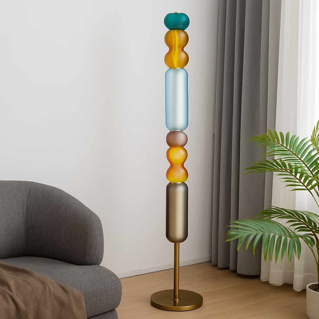 Suspension en verre scandinave Abat-jour coloré minimal chevet petite lumière suspendue chambre design éclairage de salle à manger - vue 7 sur 21
