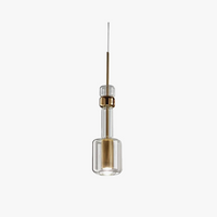 Suspension en verre transparent au design moderne