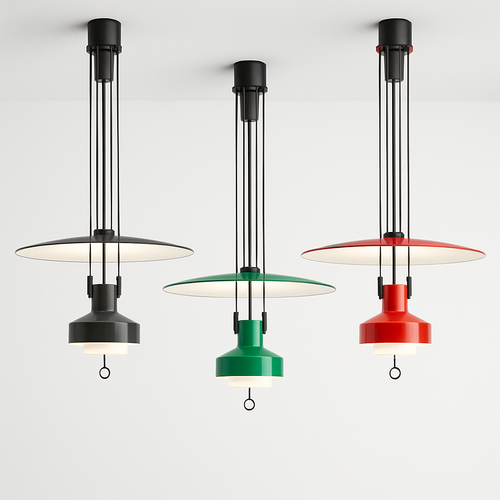 suspension extensible design en forme de soucoupe volante rétro