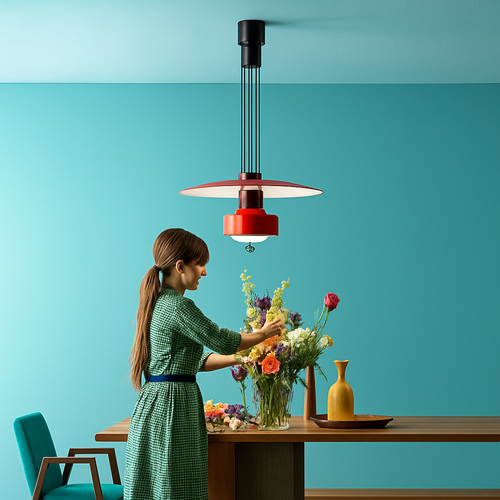 suspension extensible design en forme de soucoupe volante rétro
