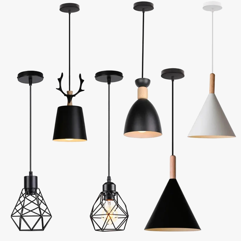 suspension industrielle loft style nordique en fer