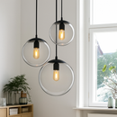 Suspension LED boule en verre Living