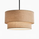 Suspension LED cylindrique en tissu Foyer