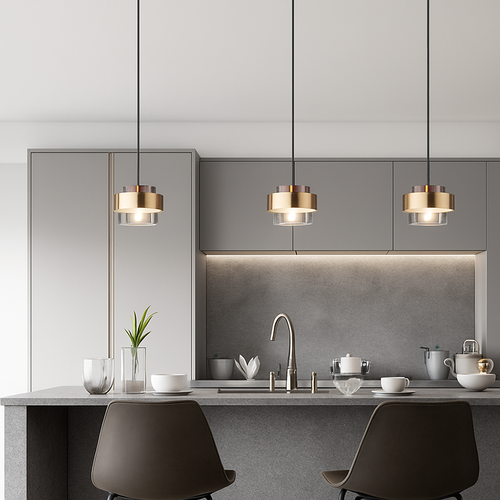 Suspension LED cylindriques en ou nordiques
