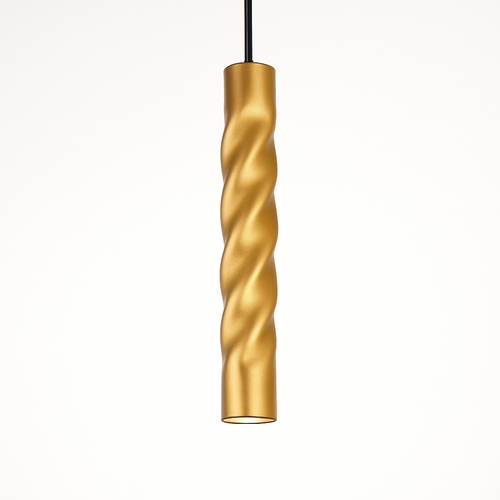 Suspension LED design cylindrique en spirale Pipe