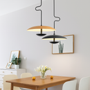 suspension led design nordique grain de bois luminaire suspendu décoratif