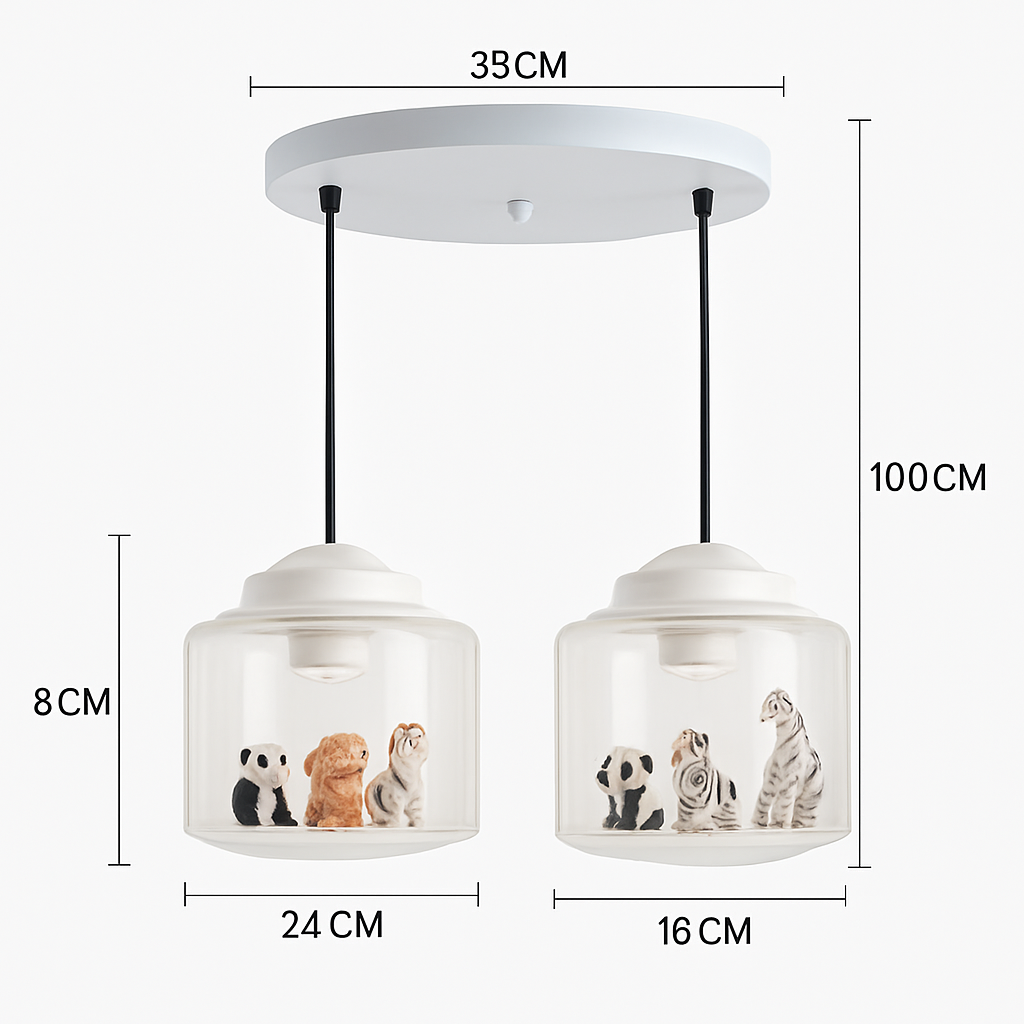 suspension led dessin animé nordique animaux mignons cadeau décoratif - vue 15 sur 16
